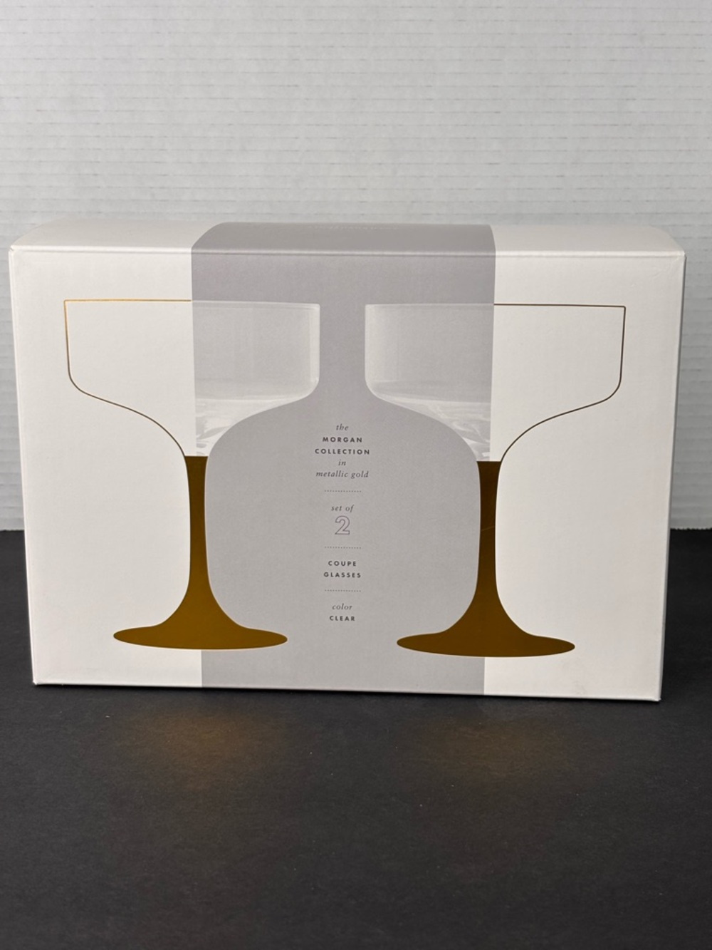 Anthropologie NIB 2 Pack Zaza Honey Luster Stemless Martini Glasses Iridescent - Picture 3 of 15